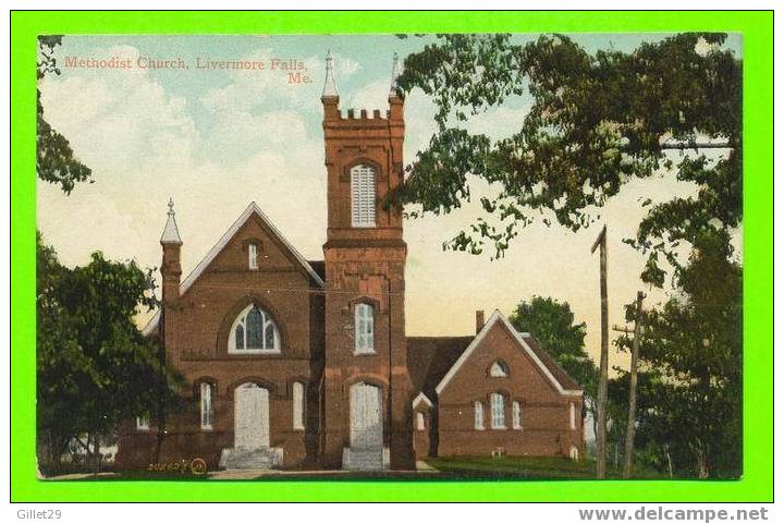 LIVERMORE FALLS, ME - METHODIST CHURCH - J.V. - WRITTEN IN 1911 -  THOMSON & THOMSON - - Other & Unclassified