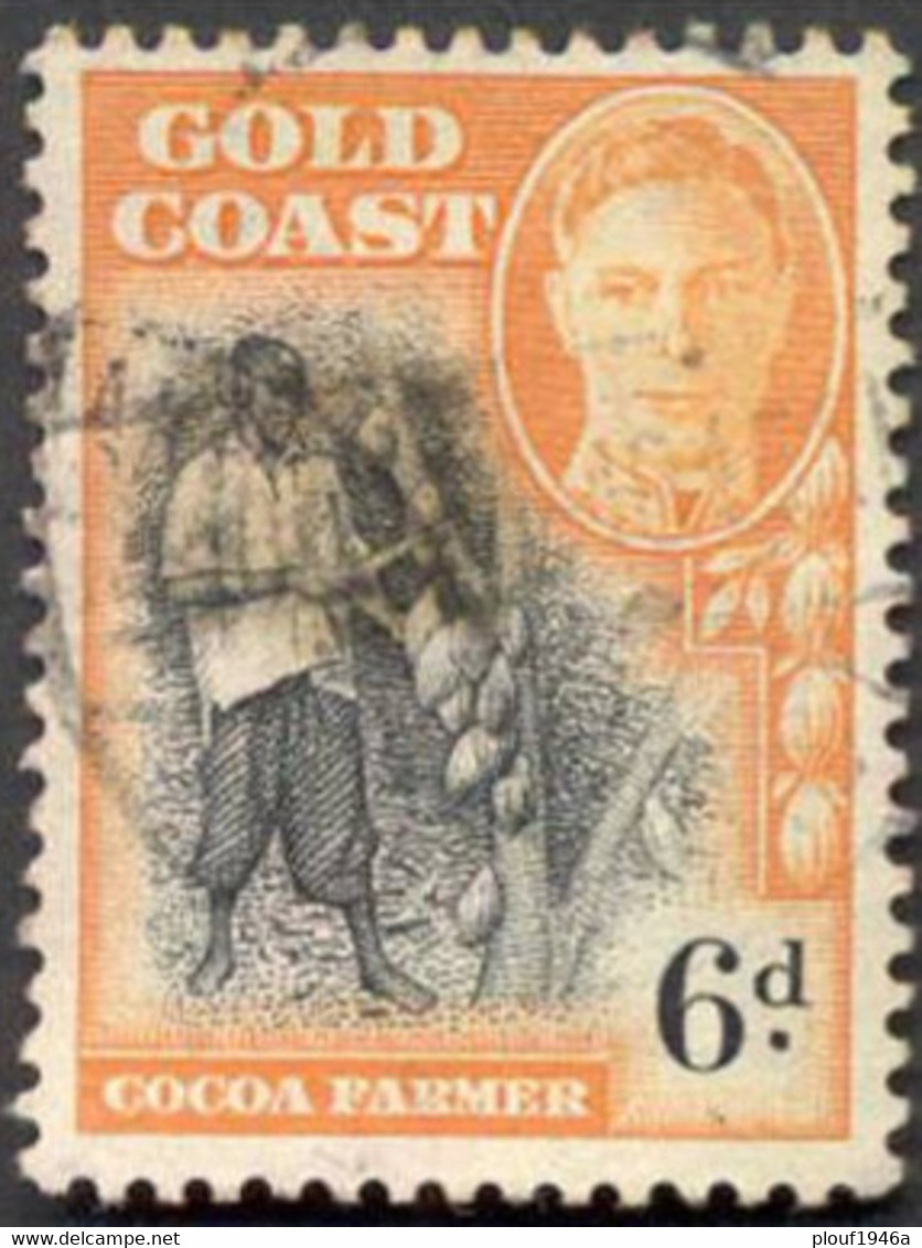 Pays : 140 (Cote De L'Or-Golden Coast)  Yvert Et Tellier N° :  135 (o) - Costa D'Oro (...-1957)