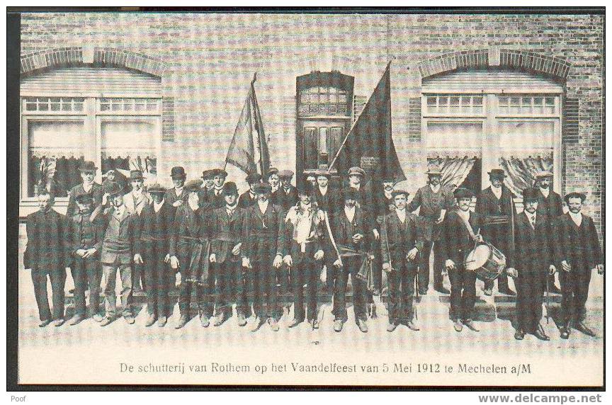 Rothem/Rotem:Schutterij Op Het Vaandelfeest Te Maasmechelen 1912 - Maasmechelen