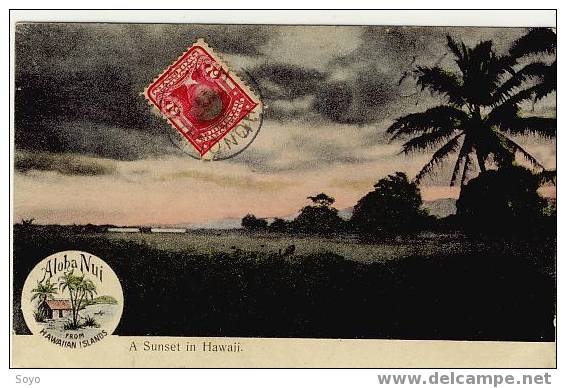 A Sunset In Hawaii Voyage Honolulu 1908 - Honolulu