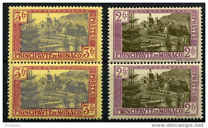 MONACO Le Port 100 Et 101 Paires ** Sans Charnière Cote YV: 118 E - Unused Stamps
