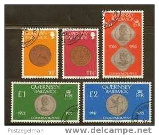 GUERNSEY 1980 CTO Stamp(s) Definitives Coins 199-203  #5167 - Guernsey