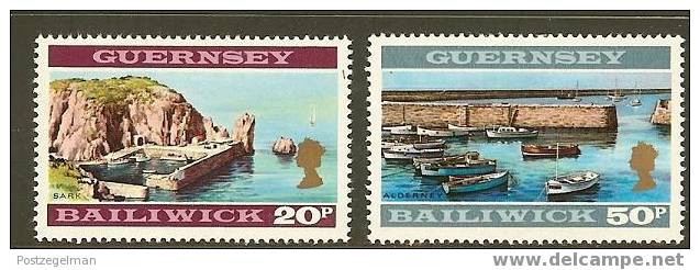 GUERNSEY 1971 Hinged Stamp(s) Definitives 2 Values Only #5134 - Guernsey