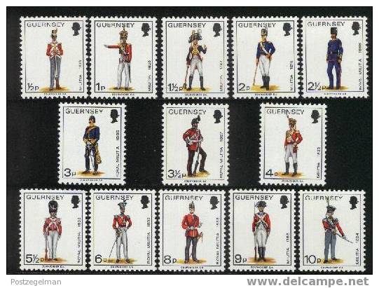 GUERNSEY 1974 MNH Stamp(s) Uniforms 93-105  #5143 - Guernsey