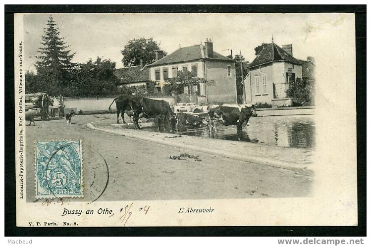 89 - BUSSY EN OTHE - (914 Habitants En 1901) - L'Abreuvoir -  ANIMÉE - Brienon Sur Armancon