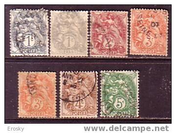 M0169 - FRANCE Yv N°107/11 - 1900-29 Blanc