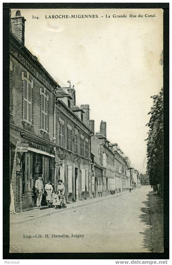 89 - LAROCHE MIGENNES - La Grande Rue Du Canal - ANIMÉE (Marchand De Journaux) - Migennes