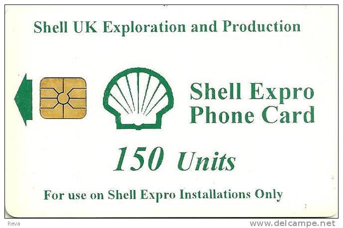 UK 150 U  SHELL OIL PLATFORM  ONLY USE  POSSIBLY MINT  CHIP READ DESCRIPTION !! - Plateformes Pétrolières