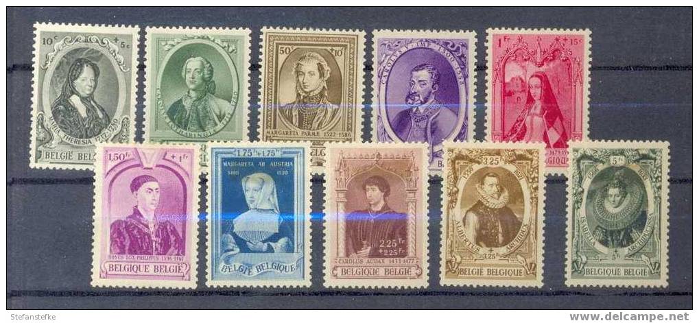 Belgie Ocb Nr :  573 - 582 * Met Groot Scharnier (zie Scan) - Unused Stamps