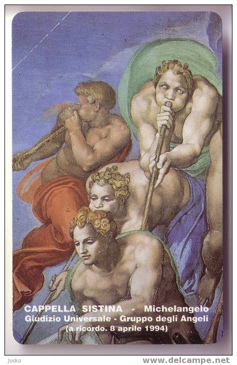 VATICAN  SCV 4    ( RARITY !!!   OLD And SUPER RARE MINT Card ) ** Michelangelo - CAPELLA SISTINA - Gruppo  Degli Angeli - Vatikan