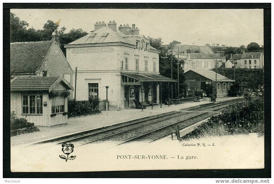 89 - PONT SUR YONNE - La Gare - CARTE PRÉCURSEUR - Pont Sur Yonne