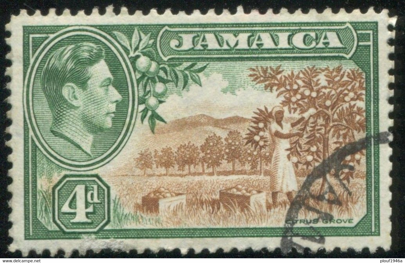 Pays : 252 (Jamaïque : Colonie Britannique)  Yvert Et Tellier N° :    129 (o) - Jamaica (...-1961)