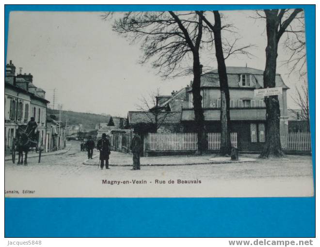 95)--magny-en-vexin--- Rue De Beauvais---tres Belle Carte - Magny En Vexin