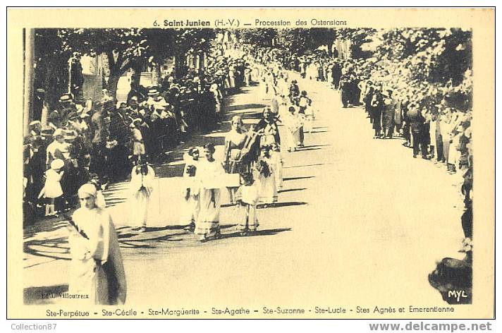 87 - HAUTE VIENNE - SAINT JUNIEN - RELIGION - PROCESSION Des OSTENSIONS - N° 6 Edition VILLOUTREIX - - Saint Junien