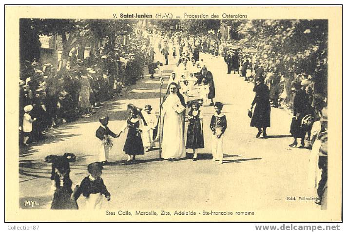 87 - HAUTE VIENNE - SAINT JUNIEN - RELIGION - PROCESSION Des OSTENSIONS - N° 9 Edition VILLOUTREIX - - Saint Junien