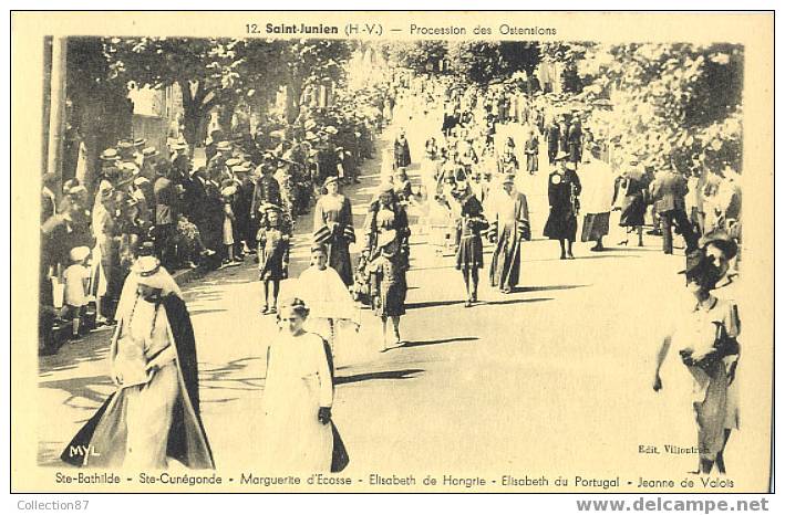 87 - HAUTE VIENNE - SAINT JUNIEN - RELIGION - PROCESSION Des OSTENSIONS - N°12 Edition VILLOUTREIX - - Saint Junien