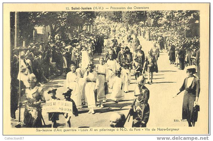 87 - HAUTE VIENNE - SAINT JUNIEN - RELIGION - PROCESSION Des OSTENSIONS - N°15 Edition VILLOUTREIX - - Saint Junien