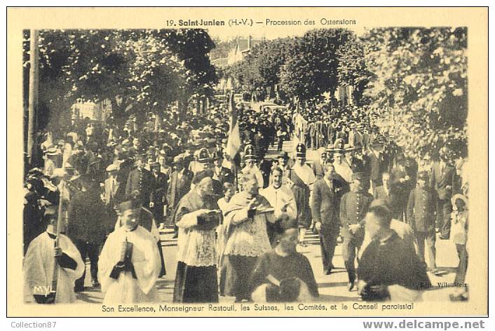 87 - HAUTE VIENNE - SAINT JUNIEN - RELIGION - PROCESSION Des OSTENSIONS - N°19 Edition VILLOUTREIX - - Saint Junien