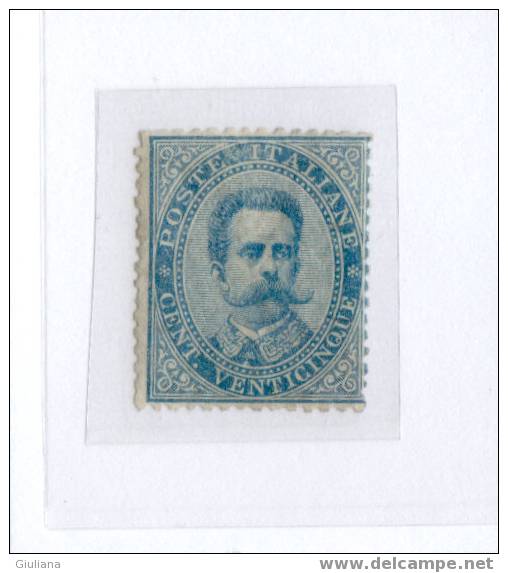 ITALIA REGNO - RE UMBERTO I - 25c Azzurro - N. 40 Sassone Nuovo - Ungebraucht