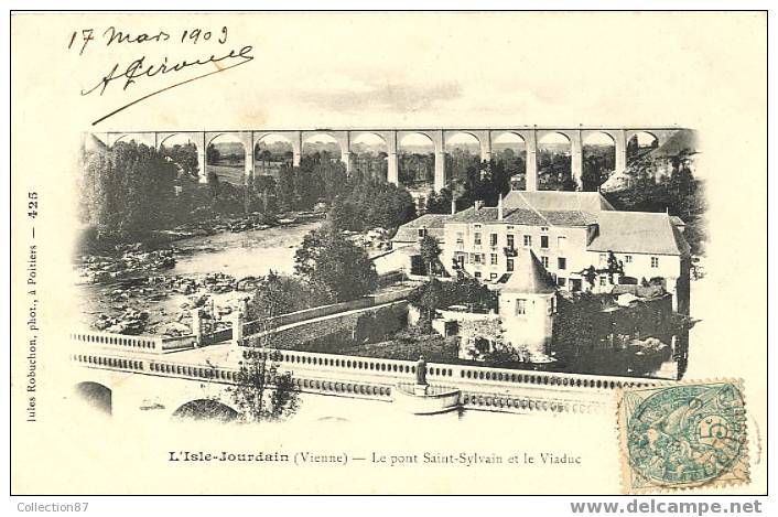 86 - VIENNE - L´ISLE JOURDAIN - MINOTERIE - MOULIN - BELLE VUE D´ENSEMBLE - VOYAGEE 1903 - L'Isle Jourdain