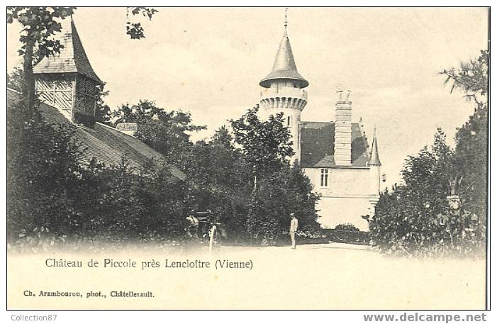 86 - VIENNE - LENCLOITRE - CHATEAU De PICCOLE - Carte Avant 1904 - Lencloitre