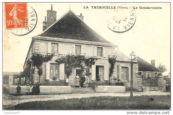 86 - VIENNE - LA TRIMOUILLE - GENDARMERIE - BEAU PLAN - TRES BELLE ANIMATION - La Trimouille