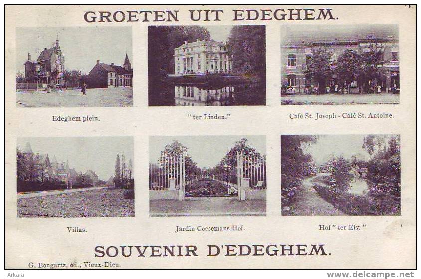 EDEGHEM = Souvenir De....  (bilingue) = 6 Mini Photo Sur 1 Cpa  (edit. Bongartz) - Edegem