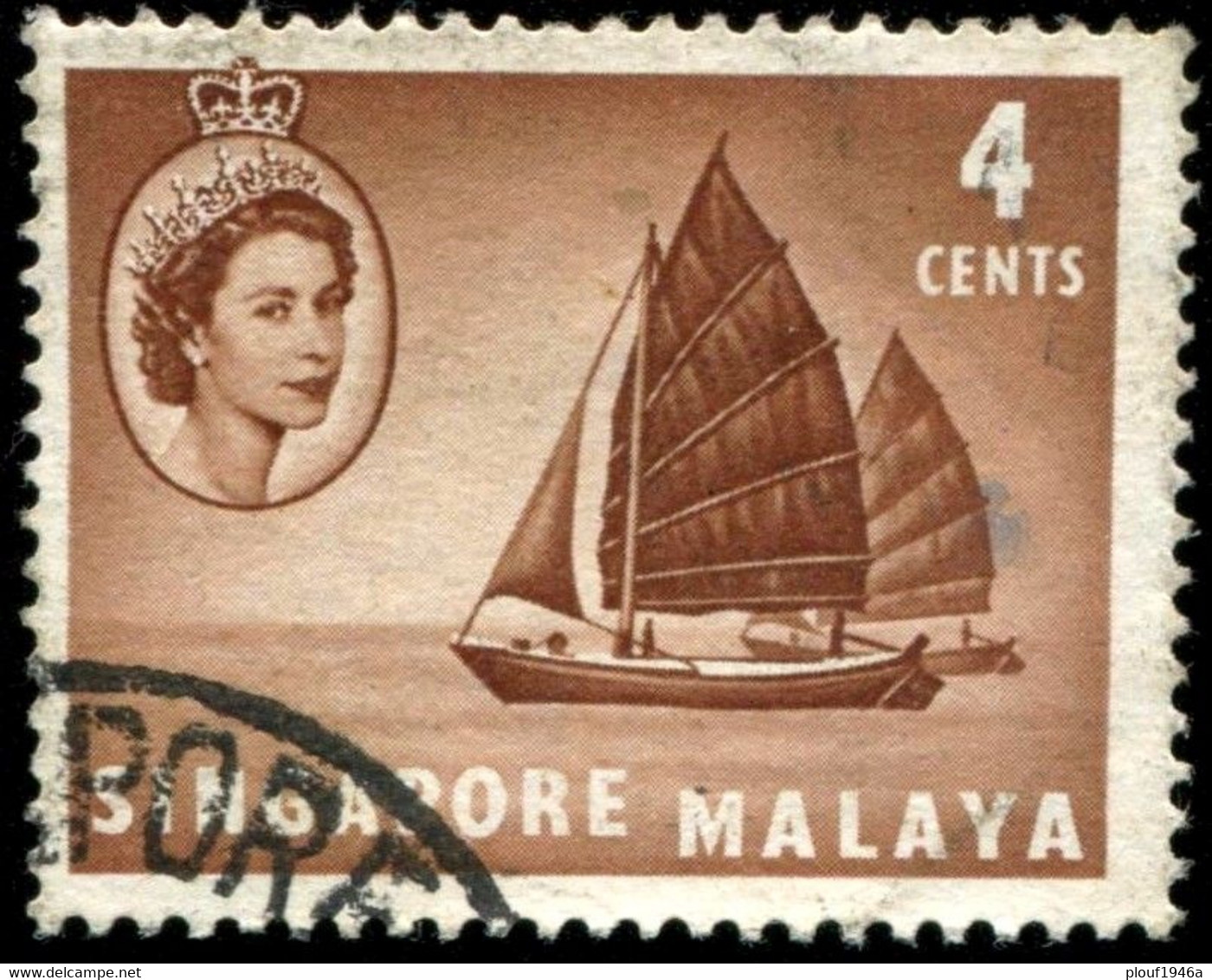 Pays : 441 (Singapour : Colonie Britannique)  Yvert Et Tellier N° : 30 (o) ; SG SG 40 - Singapour (...-1959)