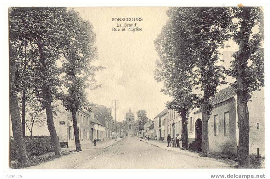 2081 - BONSECOURS - La Grand' Rue Et L' Eglise - Péruwelz