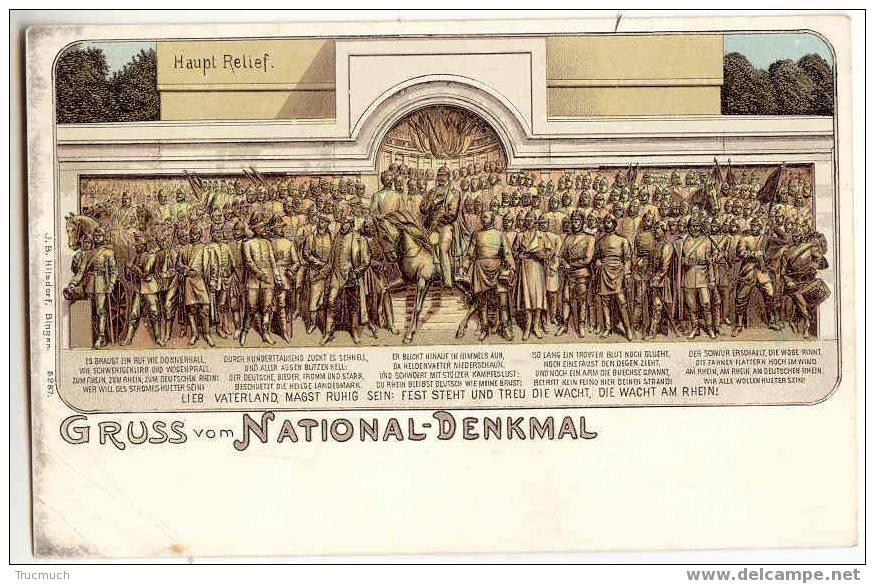 B990 - Gruss Vom NATIONAL-DENKMAL   *1899* - Ruedesheim A. Rh.