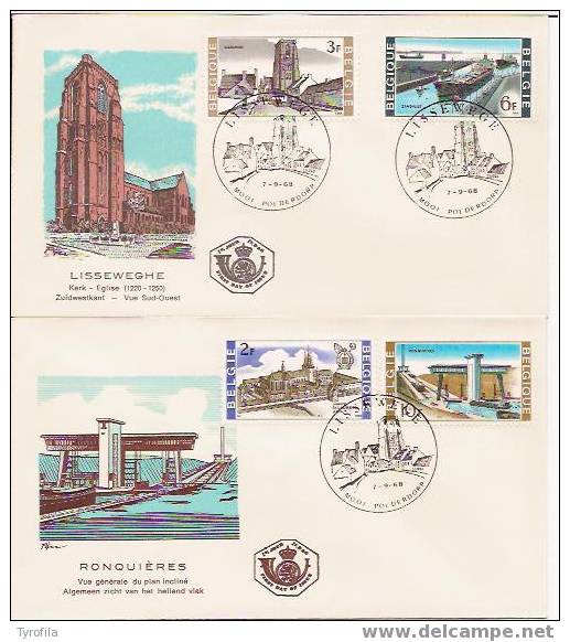 België  FDC  1466/1469  Lissewege   Toerisme - 1961-1970