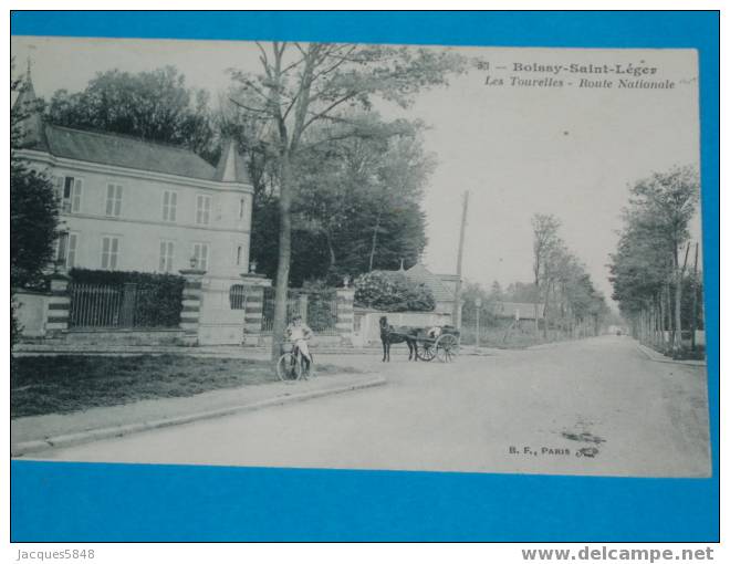 94)-boissy-saint-léger-n°53--les Tourelles--route Nationale----belle  Attelage----tres Belle Carte - Boissy Saint Leger