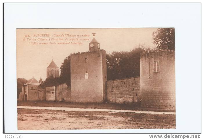 17 Dép.- 594.- Surgères - Tour De L'Horloge Et Enceinte De L'ancien Chateau à L'intérieur - Surgères