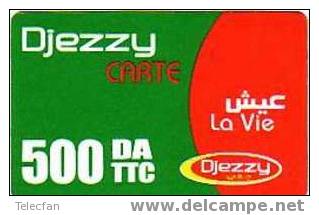 ALGERIE CARTE DJEZZY RECHARCHE GSM 500 DA RARE - Algeria