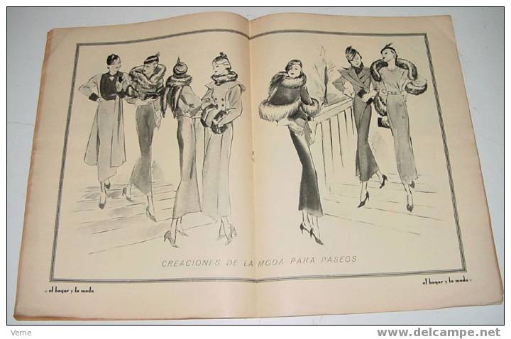 ANTIGUA REVISTA EL HOGAR Y LA MODA - 5 Enero 1934 - MIDE 30 X 23 CMS. - MUCHISIMAS ILUSTRACIONES - 48 PAGINAS - ESTE NUM - Patterns