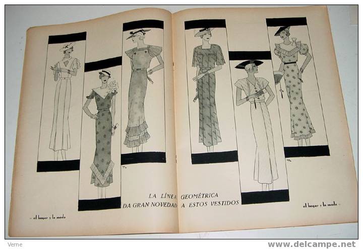 ANTIGUA REVISTA EL HOGAR Y LA MODA - 25 AGOSTO 1934 - MIDE 30 X 23 CMS. - MUCHISIMAS ILUSTRACIONES - 48 PAGINAS - ESTE N - Patrones