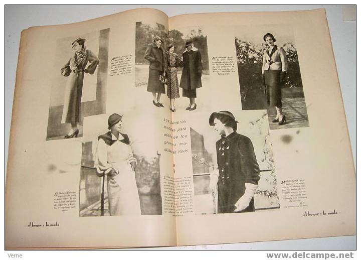 ANTIGUA REVISTA EL HOGAR Y LA MODA - 5 SEPTIEMBRE 1934 - MIDE 30 X 23 CMS. - MUCHISIMAS ILUSTRACIONES - 48 PAGINAS - EST - Patrones