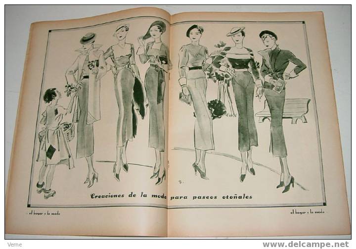 ANTIGUA REVISTA EL HOGAR Y LA MODA - 25 SEPTIEMBRE 1934 - MIDE 30 X 23 CMS. - MUCHISIMAS ILUSTRACIONES - 48 PAGINAS - ES - Schnittmuster