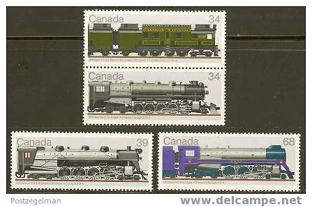 CANADA 1986 MNH Stamp(s) Locomotives 1018-1021 #5813 - Unused Stamps