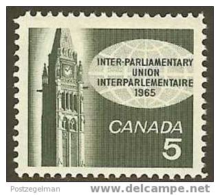 CANADA 1965 Hinged Stamp(s) Interparlementary Union 385 #5535 - Unused Stamps