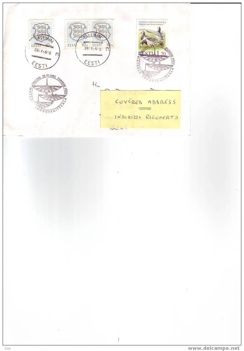 ESTONIA  Yvert 257 - Annullo Speciale Illustrato - Uccelli - Gallinacées & Faisans