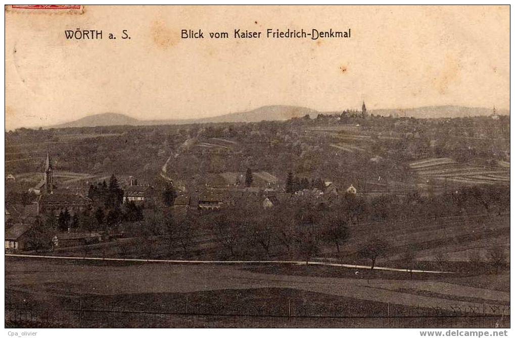 67 WORTH WOERTH Blick Vom Kaiser Friedrich Denkmal, Vue Générale, Ed Levy, 1910 - Wörth