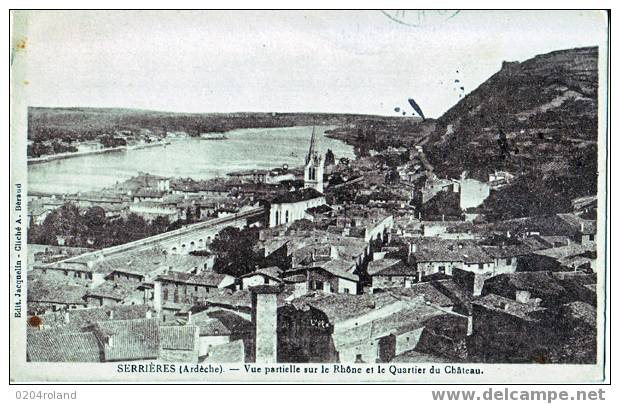 Serrières - Vue Partielle Sur Le Rhône Et Le Quartier Du Château - Serrières