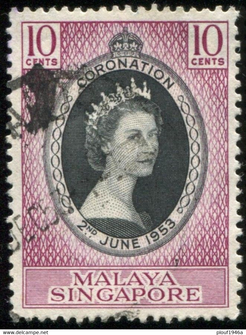 Pays : 441 (Singapour : Colonie Britannique)  Yvert Et Tellier N° : 27 (o) ; SG SG 37 - Singapour (...-1959)