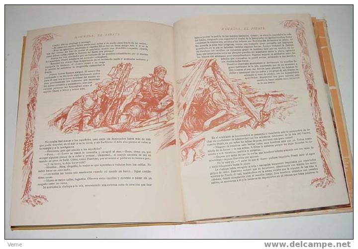 ANTIGUO CUENTO HAWKINS EL PIRATA - 1943 - ED. CANTIN - NARRACION DE ALBERTO DE LECEA - ILUSTRADO POR LOZANO OLIVARES - C - Livres Pour Jeunes & Enfants