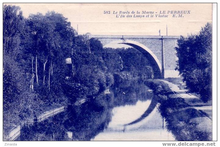 CPA DE LE PERREUX - L ILE DES LOUPS ET LE VIADUC - Le Perreux Sur Marne