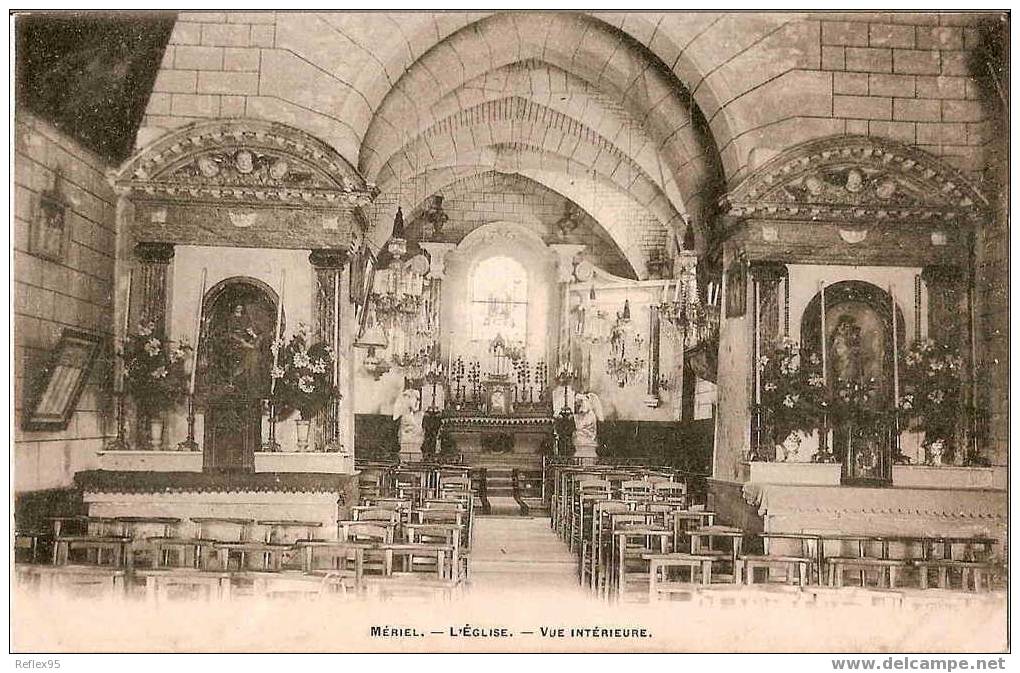 MERIEL - L'Eglise - Vue Intérieure - Meriel