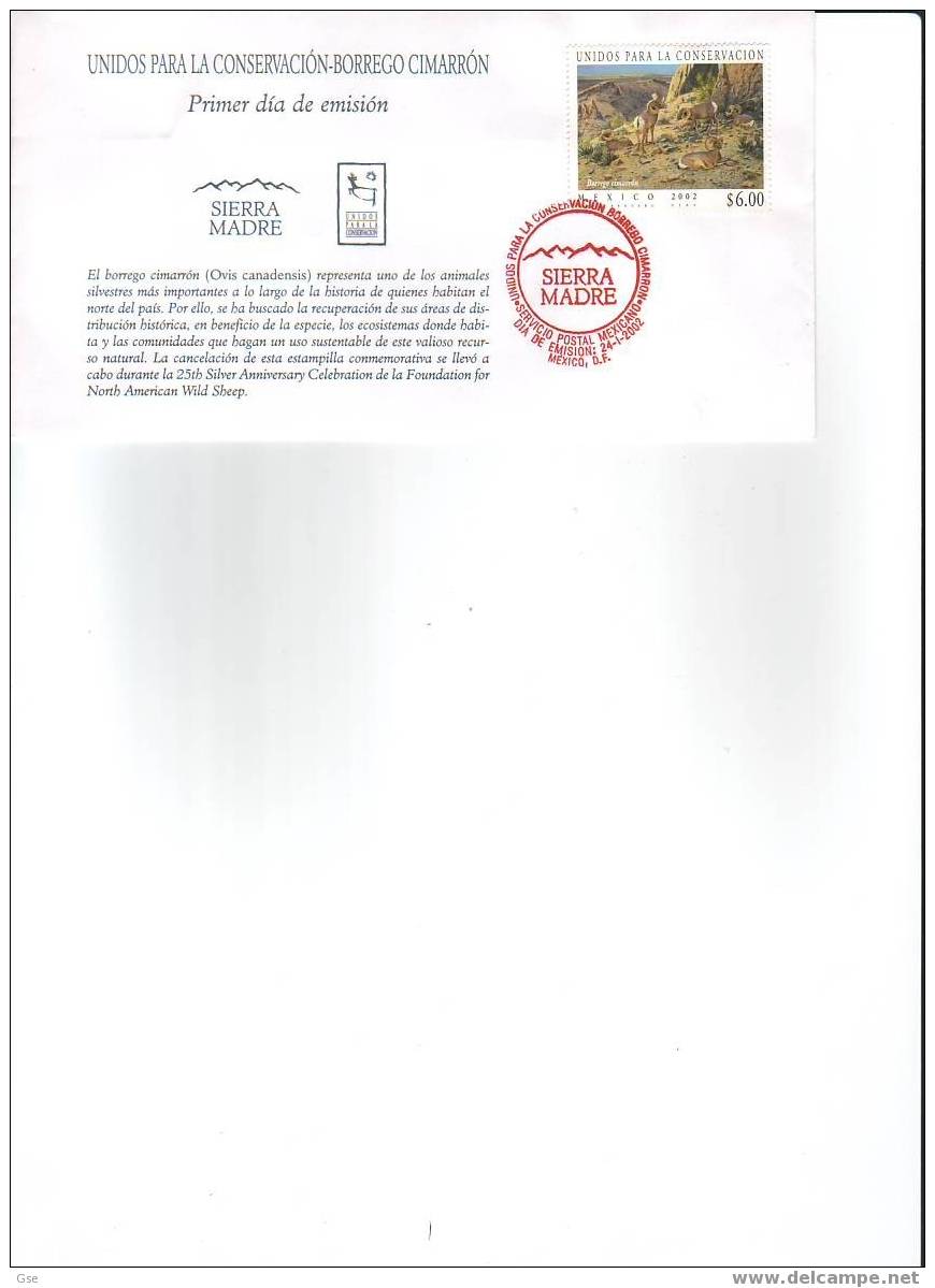 MEXICO  (2002) - FDC - Ill. Special Cancel - Protection Environment - FDC