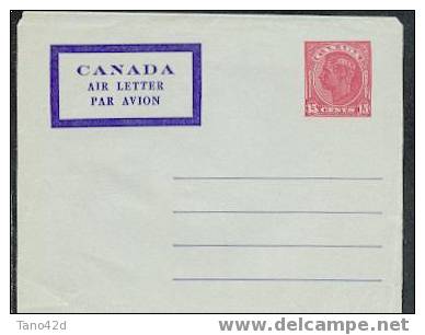 AEROGRAMME CANADA - 1903-1954 Könige