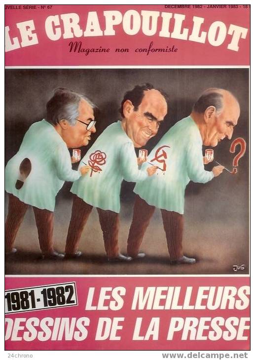 Le Crapouillot: Dessins De Presse, Mauroy, Marchais Mitterrand, Faizant, Piem, Calvi, Redon, Jus, Trez (06-3548) - Politica